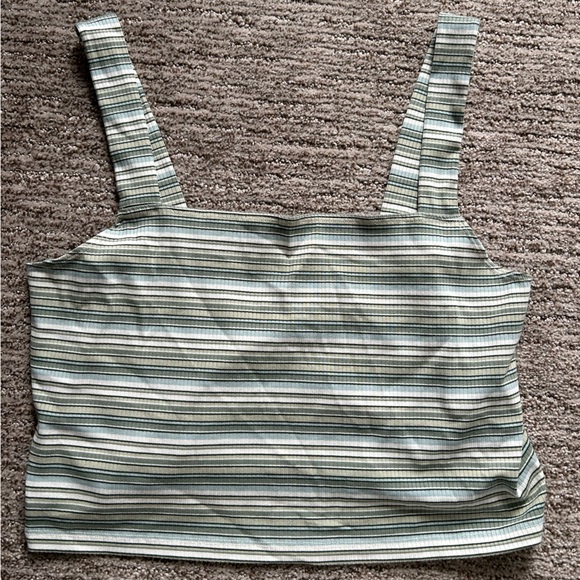 GREEN STRIPED TANKTOP - Size XL - Picture 1 of 3